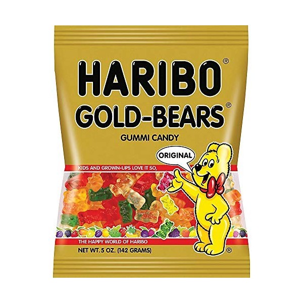 Haribo Gold Bears Gummi Candy 5oz bags 6 pack by Haribo