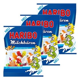 Haribo Lot de 3 paquets de nounours en gélatine fruitée avec arrière blanc Chacun 175&nbsp;g