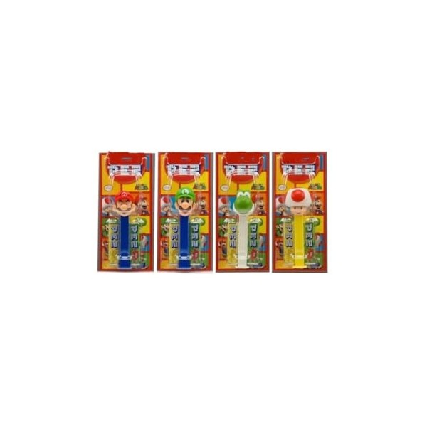 Super Mario Nintendo PEZ Pack 4 personnages
