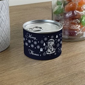 Boîte à bonbons personnalisée avec motif bonhomme de neige festif - Cadeau danniversaire - Cadeau de Noël fantaisie - Taille