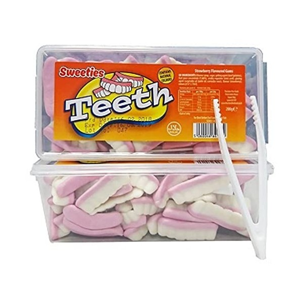 Lot de 4 boîtes de bonbons Sweeties pour enfants - Licornes, crème glacée, lèvres et dents - 200 g - Idéal pour un été ludiqu
