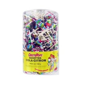 Sucettes cola et citron CRESTI POPS - 150 pièces
