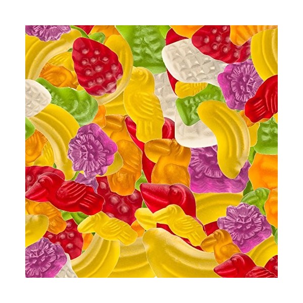 HARIBO tropi Frutti, Lot de 6, Caoutchouc&nbsp;-&nbsp;Babyours&nbsp;-&nbsp;Vin en Caoutchouc, Fruit Caoutchouc en Sachet, Pochette