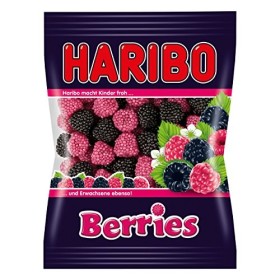 Haribo Berries, Lot de 5, Caoutchouc&nbsp;–&nbsp;Babyours&nbsp;–&nbsp;Vin en Caoutchouc, Fruit Caoutchouc en Sachet, Pochette