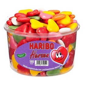 Haribo Meringue Cœur, lot de 3, caoutchouc&nbsp;–&nbsp;Babyours&nbsp;–&nbsp;Fruit en caoutchouc, dragées à la mousse, mousse Dragee, boîte