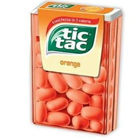 Lot de 24 paquets de 18 g Tic Tac orange 37 dragées Caramelle Blister