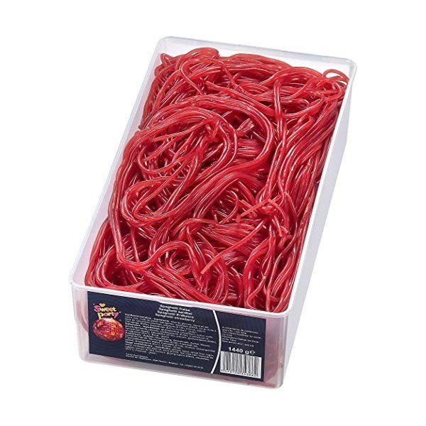 Candy Pack Tubo Spaghetti Lisse Fraise 250 Pièces 1,5 kg