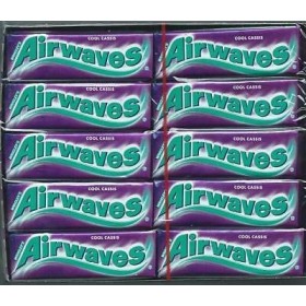 Wrigleys Airwaves Cool Cassis, Chewing-Gums Cassis Menthol, 30 Paquets de 10 Chewing-Gums