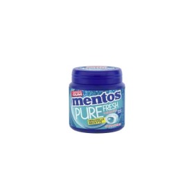 MENTOS Chewing-Gum Pure Fresh Menthol-Eucalyptus - Sans Sucres - Dure Longtemps - Haleine Fraîche - 1 Boîte de 50 Dragées-100