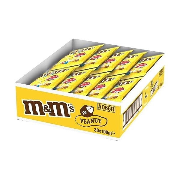 M&MS PEANUT - Bonbons chocolat au lait et cacahuètes - Sachet de 200g Lot de 2 