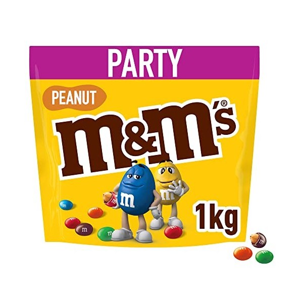 M&MS PEANUT - Bonbons chocolat au lait et cacahuètes - Sachet de 200g Lot de 2