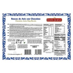 Roscos à lAnis enrobés de chocolat, Qualité Suprême, Gourmandise typique de Noël, Recette Artisanale, 230g