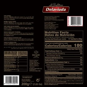 Delaviuda - Turron Torta Imperial, Gallette de Nougat dur dAmande - Qualité Suprême - 200gr Sans Gluten - Touron Produit 