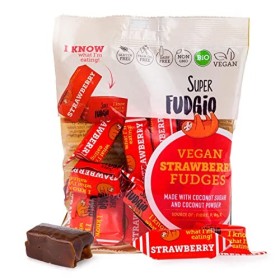 SUPER FUDGiO Bonbon de vache Vegan Caramel - Caramel doux - Sans huile de palme - Avec du lait de coco 100 % bio et du sucre 