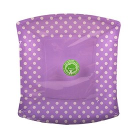 Givi Italia Lot de 10 assiettes My Shape à pois Lilas