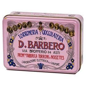 D. Barbero Boîte en métal avec torroncini friables 100 g Rose 