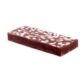 Nougat au chocolat et aux amandes. Barre de 300 g