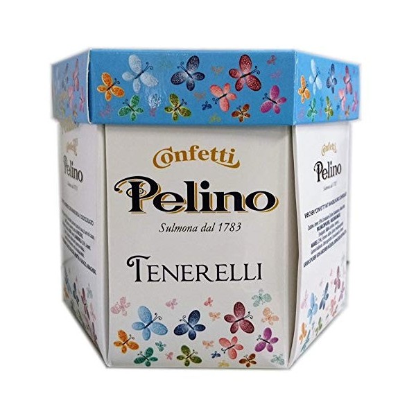 Confetti Pelino - Dragées Ciocomandorla - Bleu avec Chocolat - 300 gr