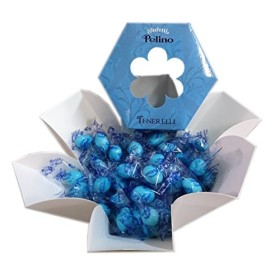 Confetti Pelino - Dragées Ciocomandorla - Bleu avec Chocolat - 300 gr