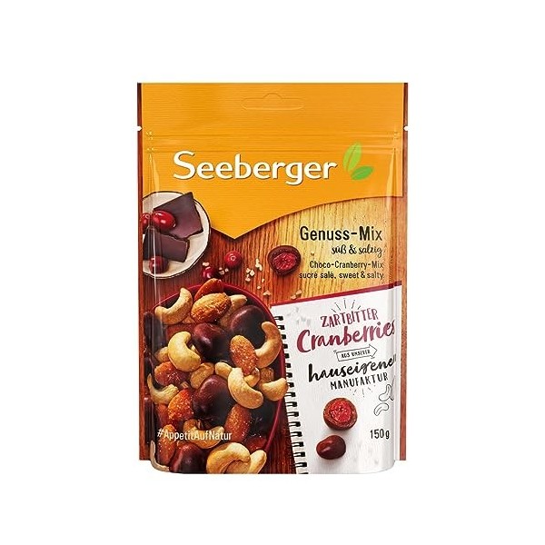 Seeberger Mélange chocolat-canneberges, 150 g