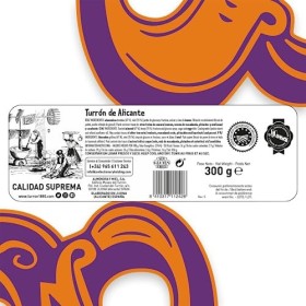 1880 - Touron d Alicante Rilsan, Qualité Suprême, Sucrerie typique de Noël, Recette Artisanale, 300g