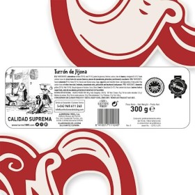 1880 - Touron de Jijona Rilsan, Qualité Suprême, Sucrerie typique de Noël, Recette Artisanale, 300g