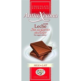 Paquet de 6 chocolats sans sucres ajoutés Antiu Xixona. 3 x Chocolats au lait & 3 x Chocolats purs