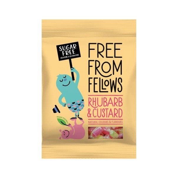 Free From Fellows Sugar Free Rhubarb & Custard Sweets 70g