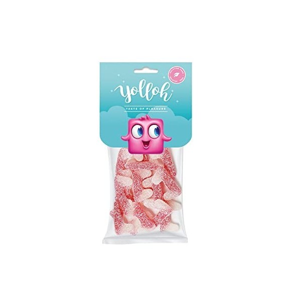 YOLLOH - Sachet Bonbon Sweet Vampire - Sans Gelatine - 320013 - Rouge - Fraise - Acidulés - 120 Gr - Anniversaire - Enfant - 