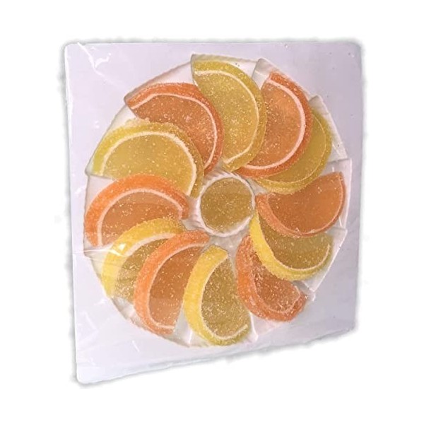 La cabane de bonbons - tranches de gelée dorange et de citron Vegan de Noël végétarien Retro Sweet Shop Traditionnel Bonbon 