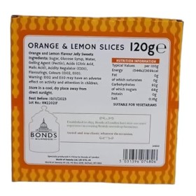 La cabane de bonbons - tranches de gelée dorange et de citron Vegan de Noël végétarien Retro Sweet Shop Traditionnel Bonbon 