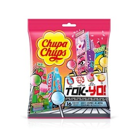Chupa Chups Sachet de Sucettes Tok-Yo Aux Saveurs Inspirées de La Fleur de Cerisier du Japon, 16-Pièces