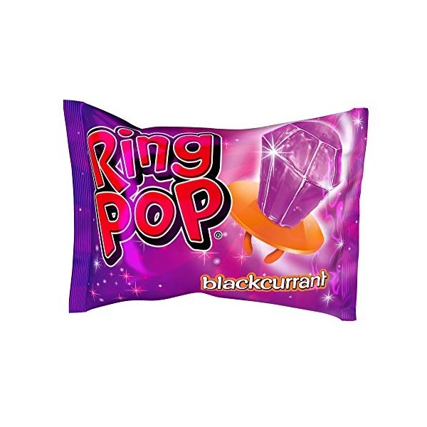 Ring Pop Lot de 24 sucettes de saveurs assorties Framboise bleue, fraise, cola et cassis