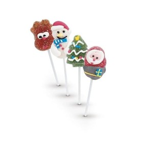 Sucettes Gélifiées de Noël - 4 sucettes - multicolore
