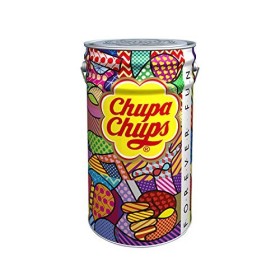 Chupa Chups - Megapot de 1 000 Sucettes à la Pulpe de Fruits + Cola et Milky - Sans Gluten et Sans Édulcorants - Boite Collec