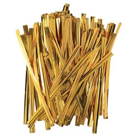 sunree Lot 100 Dore Attache Fer Twist tie Sachet Bonbons sucettes