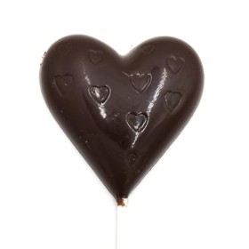 Sucette en chocolat coeur chocolat noir 30 Grs
