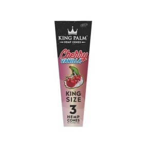 King Palm Cherry Vanilla Lot de 3 cônes pré-roulés King Size 109 mm