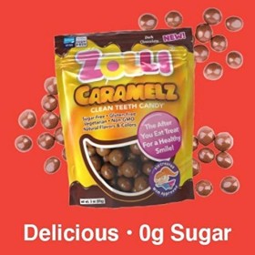 Zollipops Zolli Caramelz Clean Teeth Candy Chocolat noir 85 g