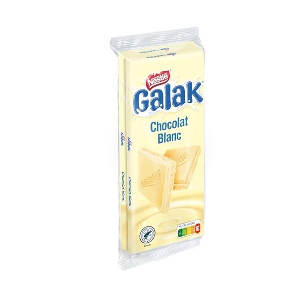 Galak - Tablette Chocolat Blanc - 2x100g - Lot de 2