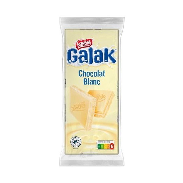 Galak - Tablette Chocolat Blanc - 2x100g - Lot de 2
