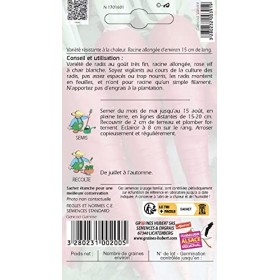Graines de Radis Rose de Paques 2 Ostergruss Rosa 2-8 grammes