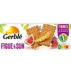 Gerblé, Biscuits Figues et Son, Allegés en sucres, Riches en fibres, Sans huile de palme, 1 boîte de 25 biscuits, 210 g