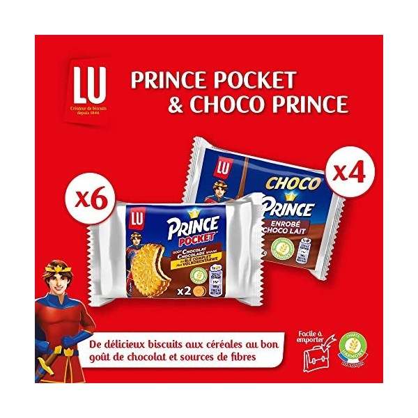 LU - La Boîte à Goûter - 1 Mois de Goûters* Enfant - 30 Biscuits et Gâteaux Individuels - Prince Pocket et Choco Prince, Pépi