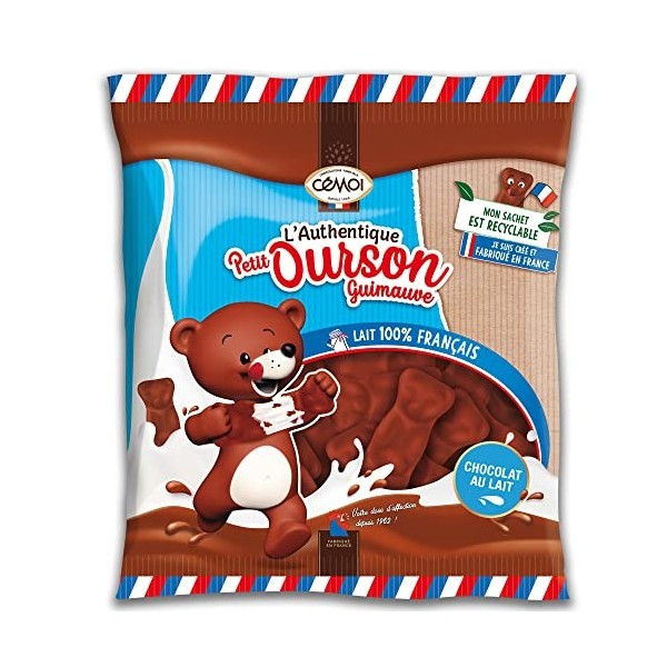 Cémoi lAuthentique petit Ourson guimauve chocolat au lait -Sachet de 170gr