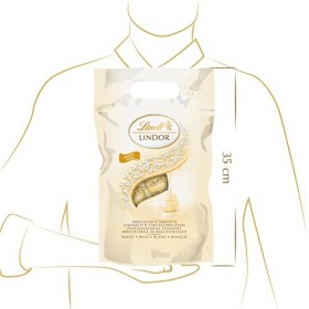 Lindt - Sachet Grand format LINDOR - Chocolat Blanc - Cœur fondant, 1kg
