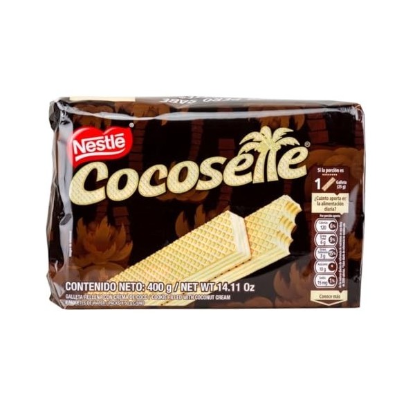 COCOSETTE 8 unidades de 50 gr c/u Galleta Rellena Con Crema De Coco / COCOSETTE 8 unités de 50 gr chacun Cookie fourré à la c