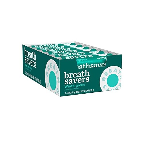 Breath Savers Mints, Wintergreen, 0.75-Ounce Rolls Pack of 24 by BreathSavers [Foods]
