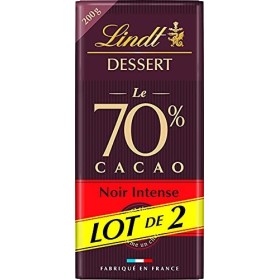 Lindt - Tablette 70% Cacao DESSERT - Chocolat Noir pour Pâtisser - 2x200g