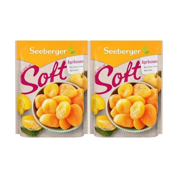 Seeberger Abricots moelleux : abricots délicieusement moelleux et tendres - texture douce et veloutée - sans sucre ajouté - s